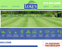 Tablet Screenshot of lukeslawncaredsm.com